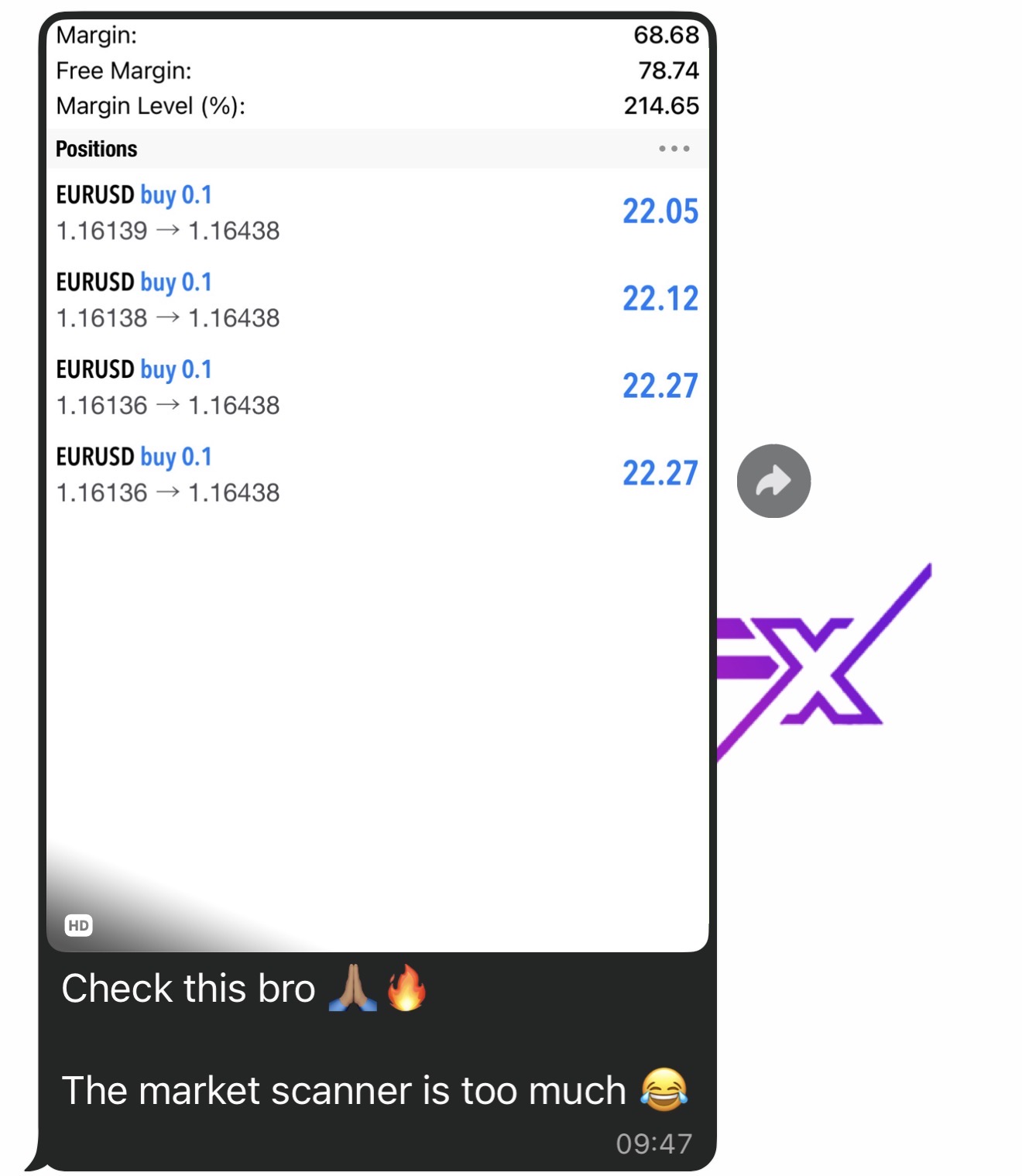 PKFX member: The market scanner is too much
